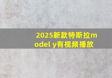 2025新款特斯拉model y有视频播放